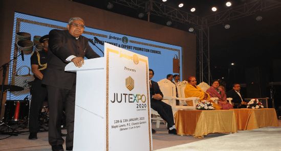 H.E. Shri Jagdeep Dhankhar, Hon’ble Governor of West Bengal addresses to Award Winners &participants JUTEXPO 2020